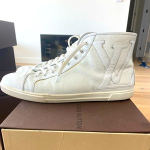 White LV Hi-top sneakers